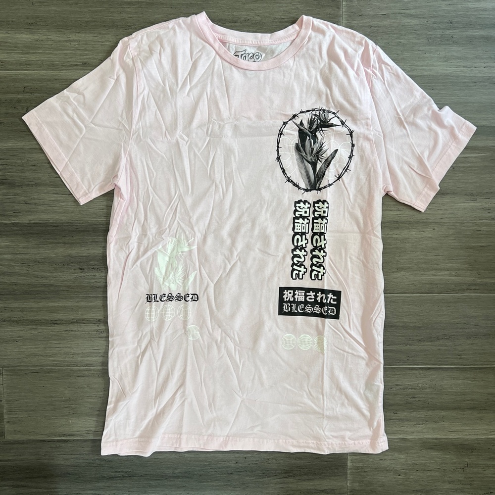 TACO TUESDAY Pink Blessed Bird of Paradise Graphic T-Shirt L